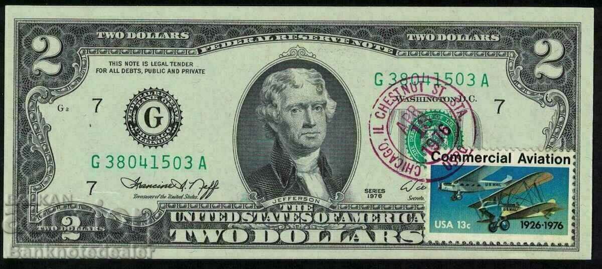 USA 2 Dollars 1976 April 13 Pick 461 Ref 00075806 Unc