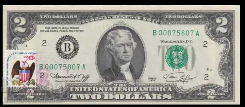 USA 2 Dollars 1976 April 13 Pick 461 Ref 00075807 Unc USA 2 Dollars 1976 April 13 Pick 461 Ref 00075807 Unc