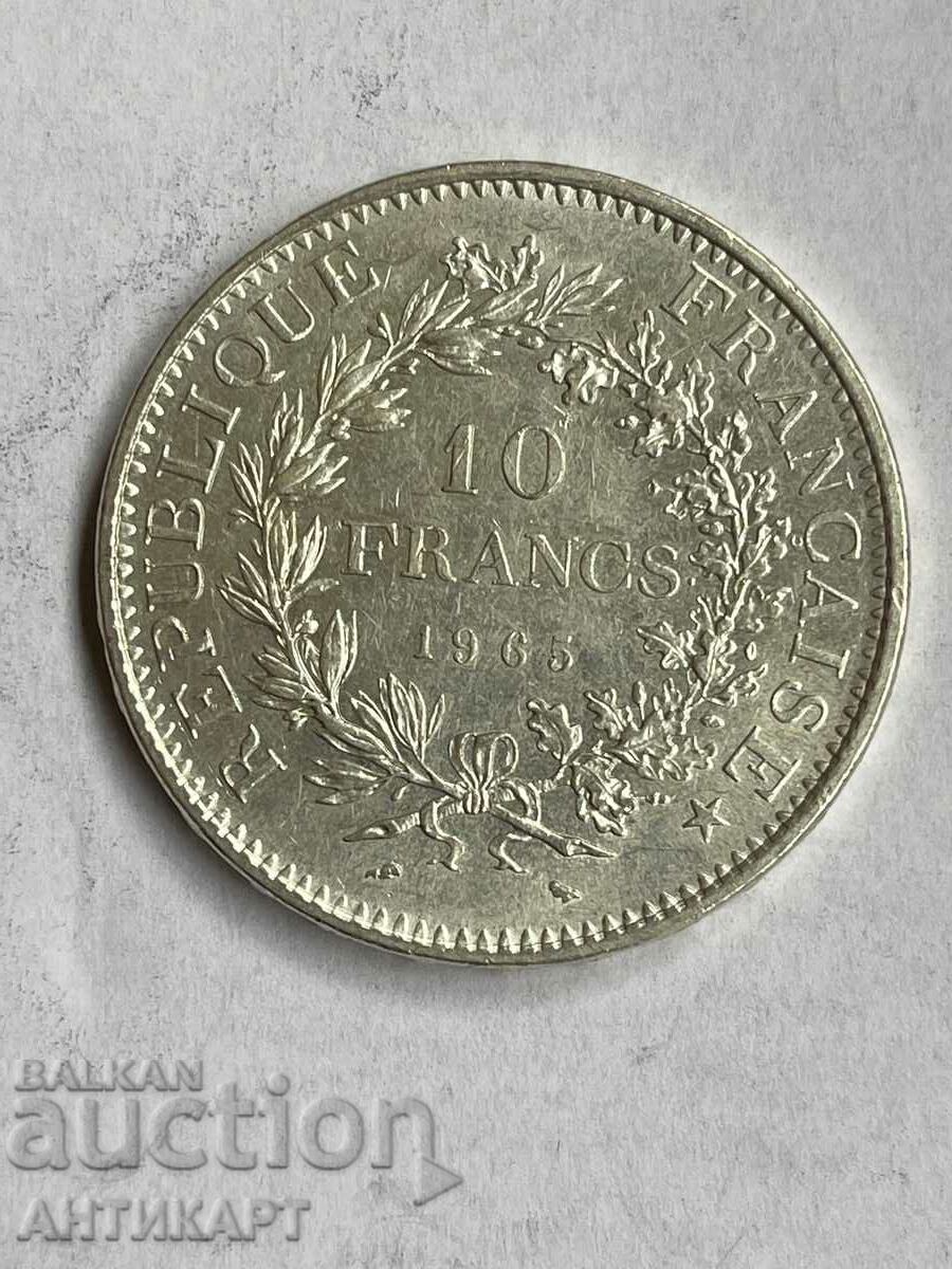 Moneda de argint #7 10 franci Franța 1965 Argint