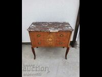 Vintage chest of drawers with marble top!