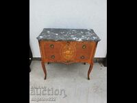 Vintage chest of drawers with marble top!