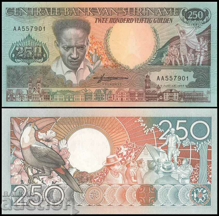 СУРИНАМ , 250 гулдена , 1988 г , UNC