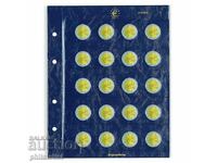 VISTA coin sheets - for 20 coins with a denomination of 2 euros - 2 pcs