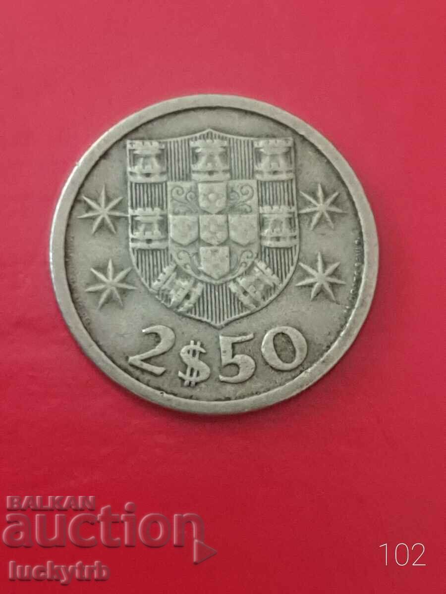 2.5 escudos 1964 - Portugal