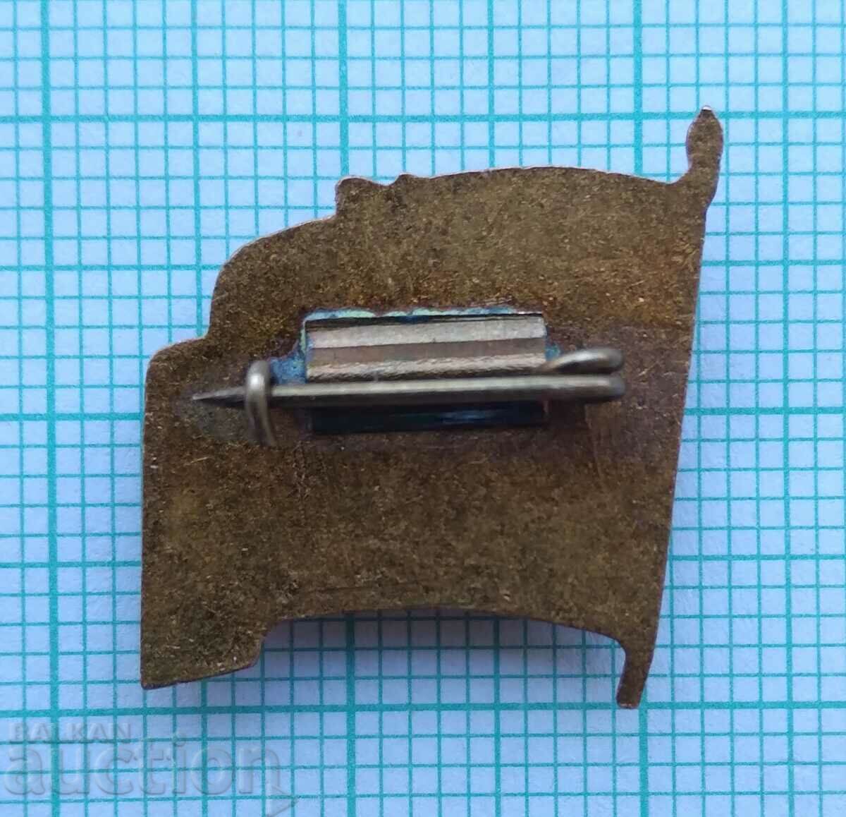 Auction 16949 Badge - Lenin - bronze enamel Auction 16949 Badge - Lenin - bronze enamel