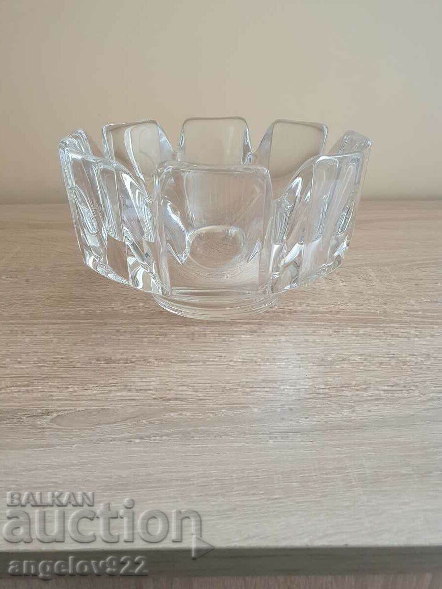 ORREFORS massive crystal bowl