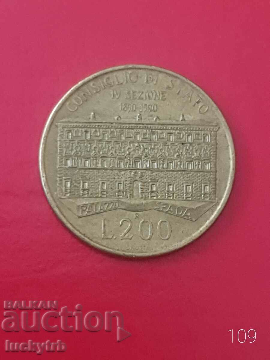 200 Lire 1990 - Italia - Consiliul de Stat al Italiei