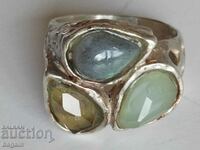 Unique silver ring with opal and more..