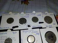 Lot of old Bulgarian coins from 1888 to 1999.