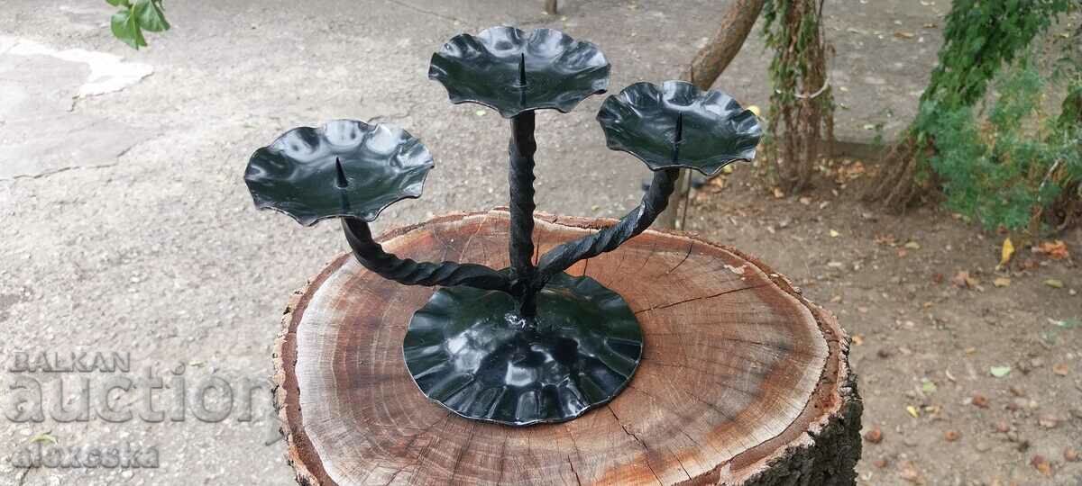Candlestick - Wrought iron with price 20.00 BGN | € 10.23 Candlestick - Wrought iron with price 20.00 BGN | € 10.23