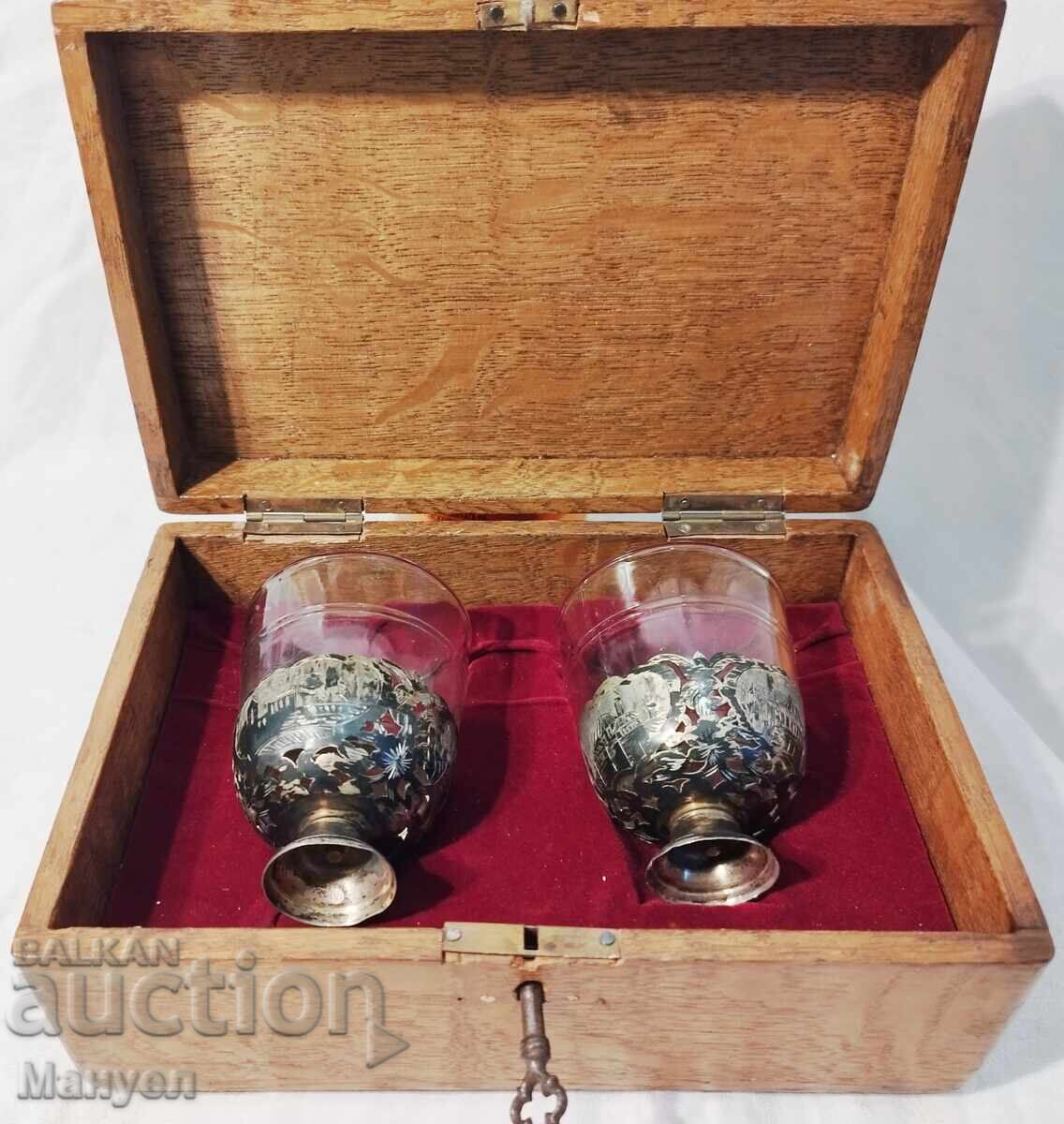 A set of old silver (niello) Ottoman dishes. with price 350.00 BGN | € 178.95