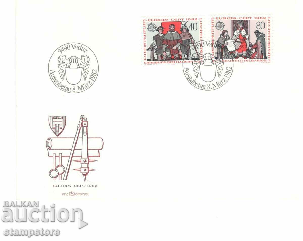 FDC Liechtenstein 1982 - Europe Sept