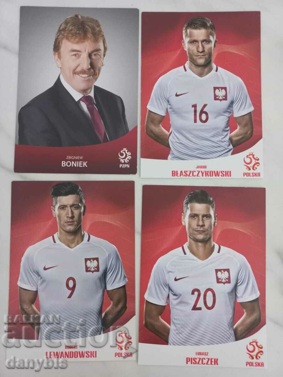 Football - Cards of football players from Poland