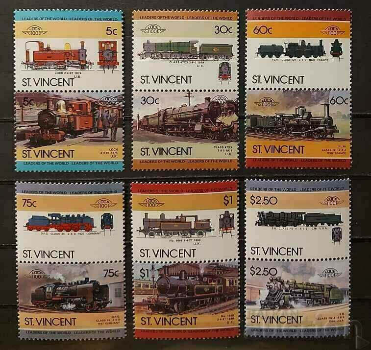 St. Vincent 1985 Locomotive seria a doua MNH