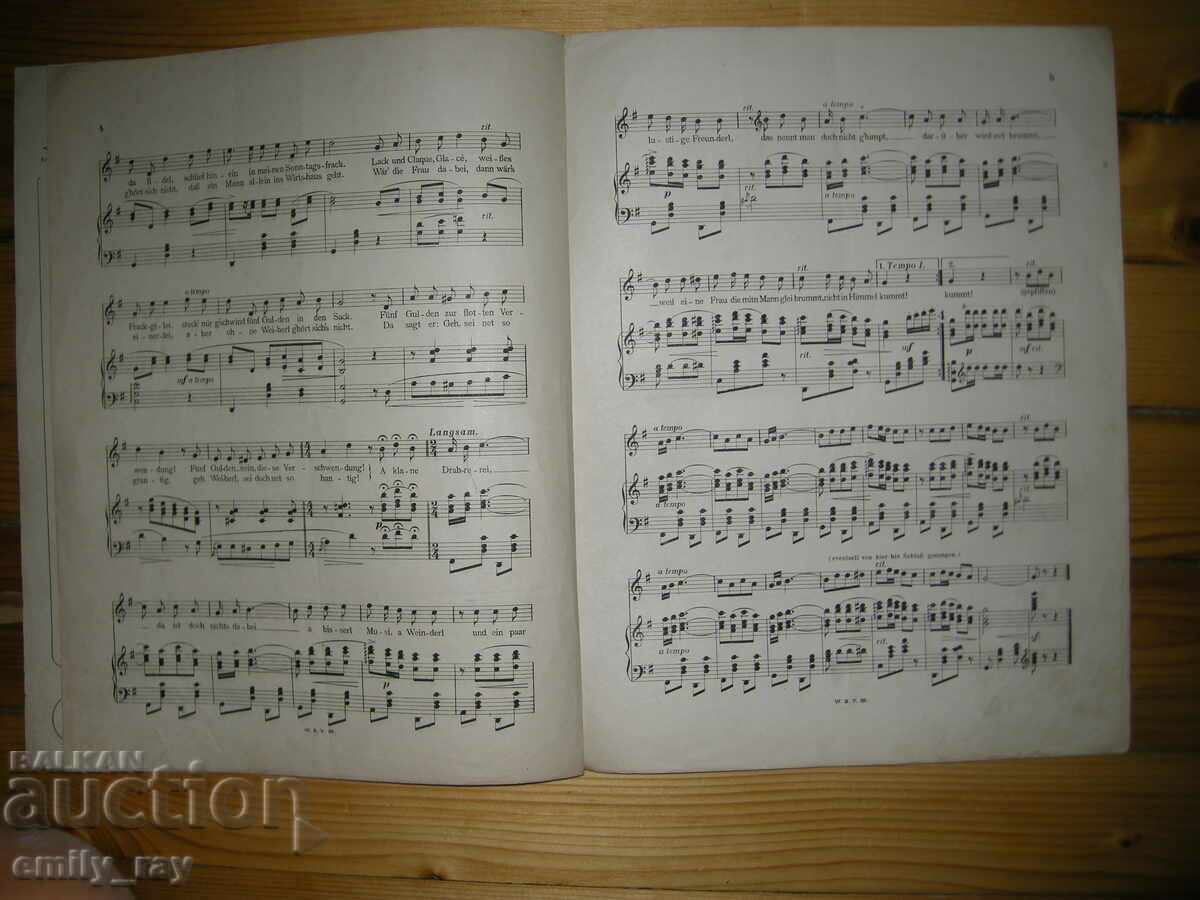 Auction Sheet music - A Klane Drahrerei - Robert Stolz Auction Sheet music - A Klane Drahrerei - Robert Stolz