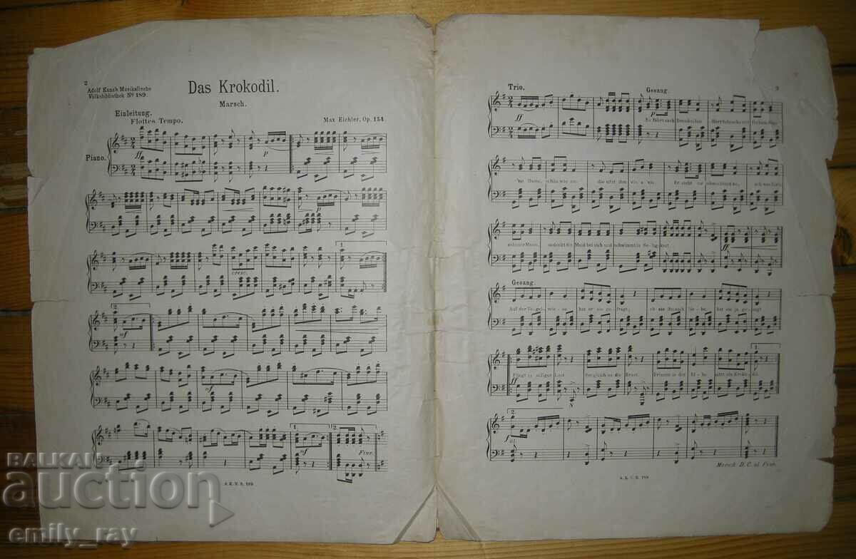 Sheet music - Das Krokodil - Max Eichler with price 3.00 BGN | € 1.53 Sheet music - Das Krokodil - Max Eichler with price 3.00 BGN | € 1.53
