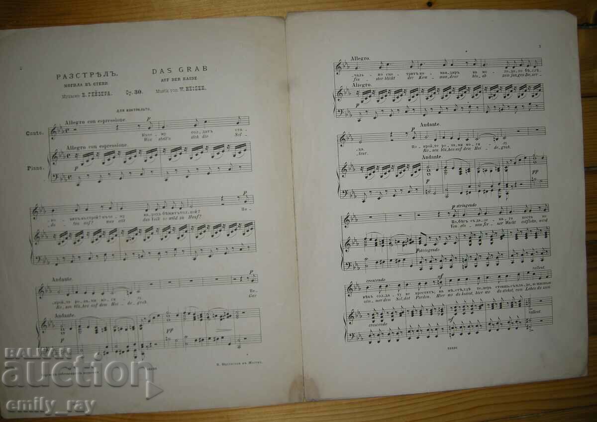 Sheet music - SHOT / DAS GRAB - W. Heiser with price 12.00 BGN | € 6.14 Sheet music - SHOT / DAS GRAB - W. Heiser with price 12.00 BGN | € 6.14