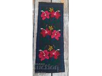 Handwoven and embroidered hemp wall panel Varna