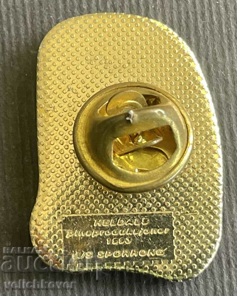 38127 Norway tourist sign mountain Tansberg on pin with price 4.00 BGN | € 2.05