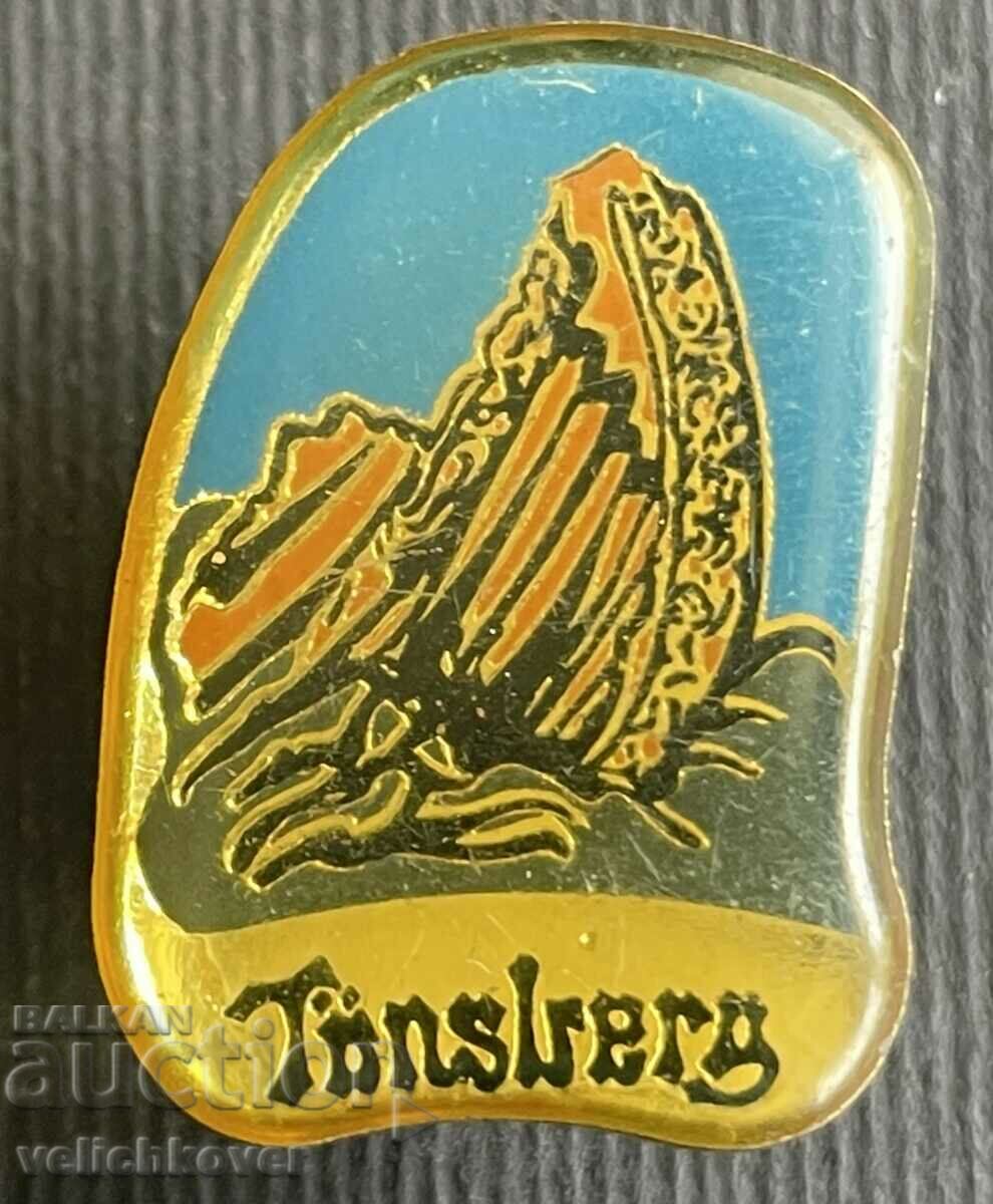 38127 Norway tourist sign mountain Tansberg on pin