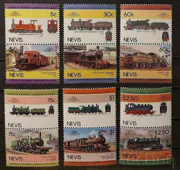 Nevis 1985 Locomotives Second Series MNH