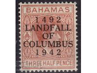 GB/Barbados-1942-Надп-450 г.от акустирането на Х.Колумб-,MLH