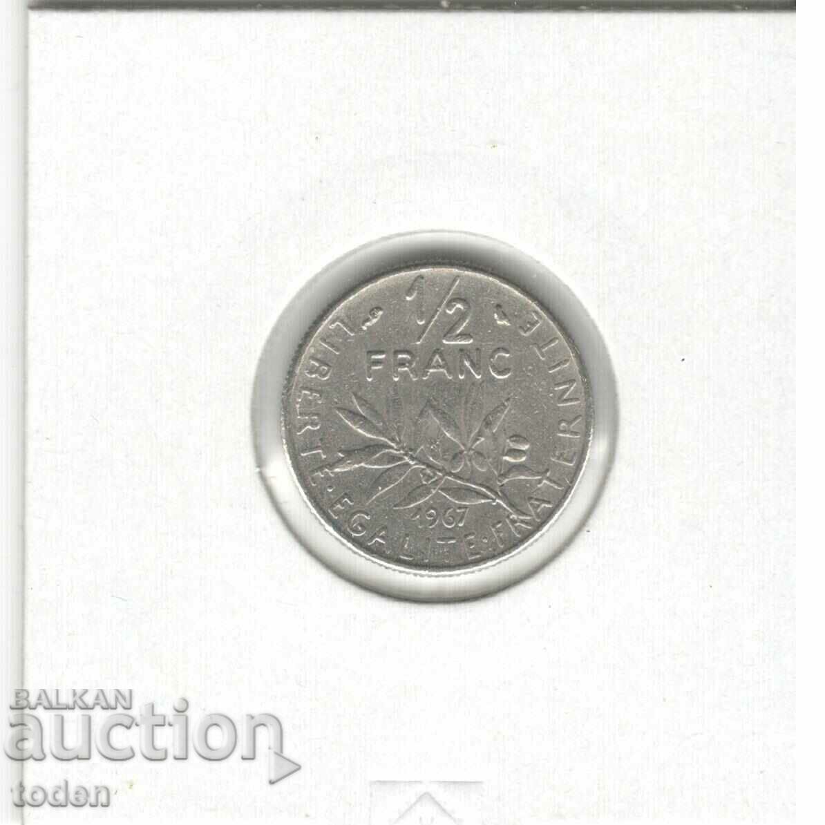 Auction France-½ Franc-1967-KM# 931.1-Signature "O. Roty" Auction France-½ Franc-1967-KM# 931.1-Signature "O. Roty"