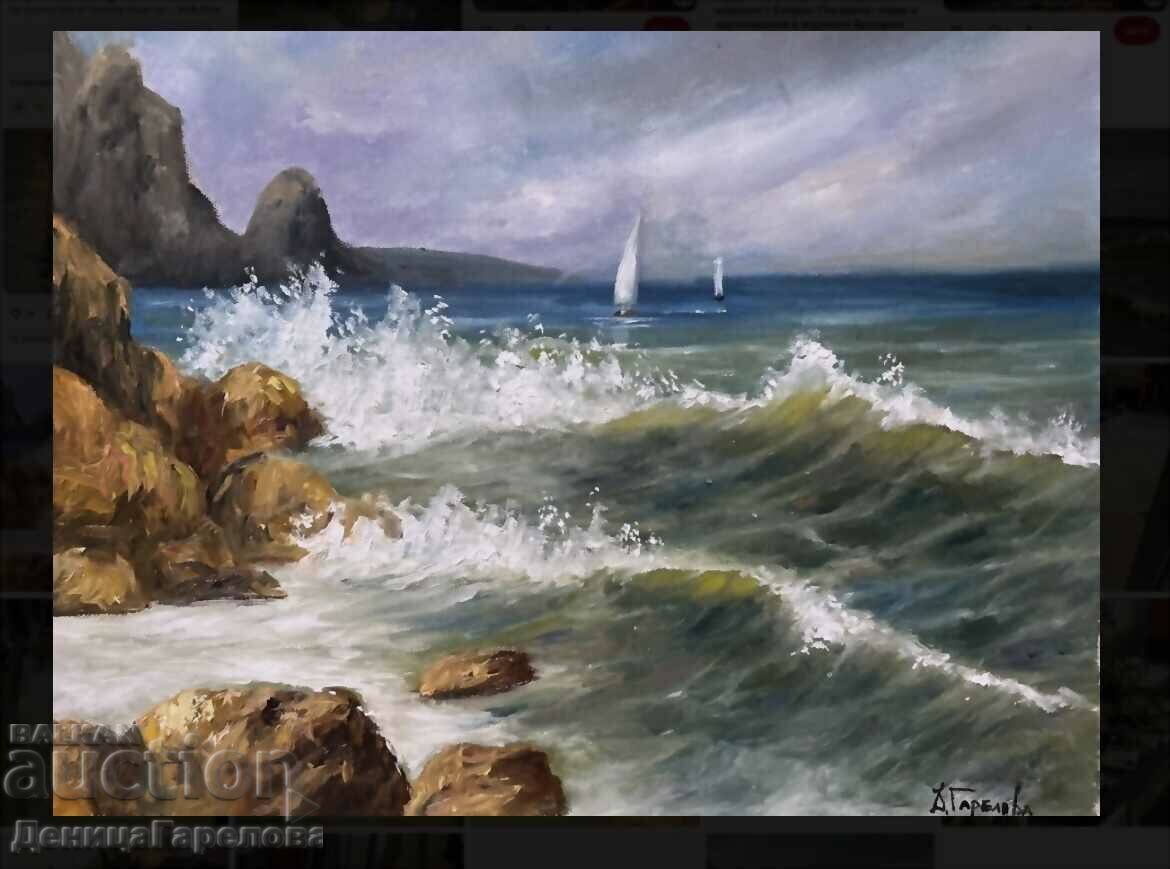 Pictura in ulei Denitsa Garelova 50/40 "Marea de toamna"