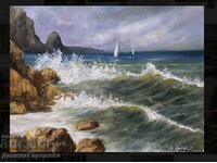 Denitsa Garelova oil painting 50/40 "Autumn sea"