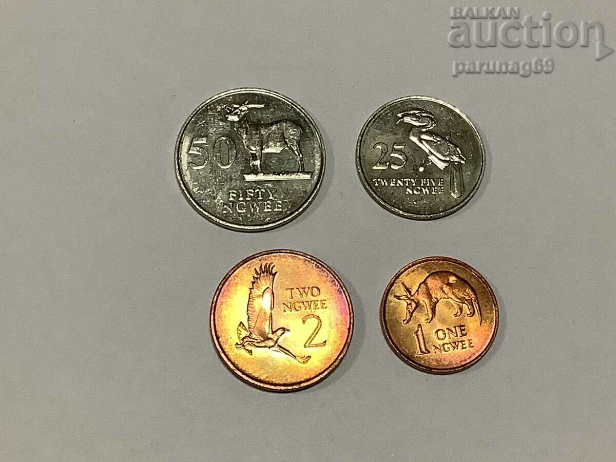 Zambia 50, 25, 2 and 1 Ngwe, 1983 - 1992