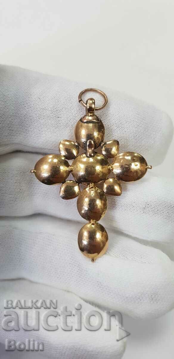 Auction Unique GEORGIAN-ERA 18th century gold cross with diamonds Auction Unique GEORGIAN-ERA 18th century gold cross with diamonds