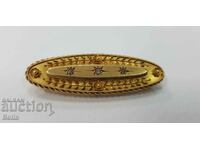 Rare 19th Century 15ct Victorian Gold Diamond Brooch