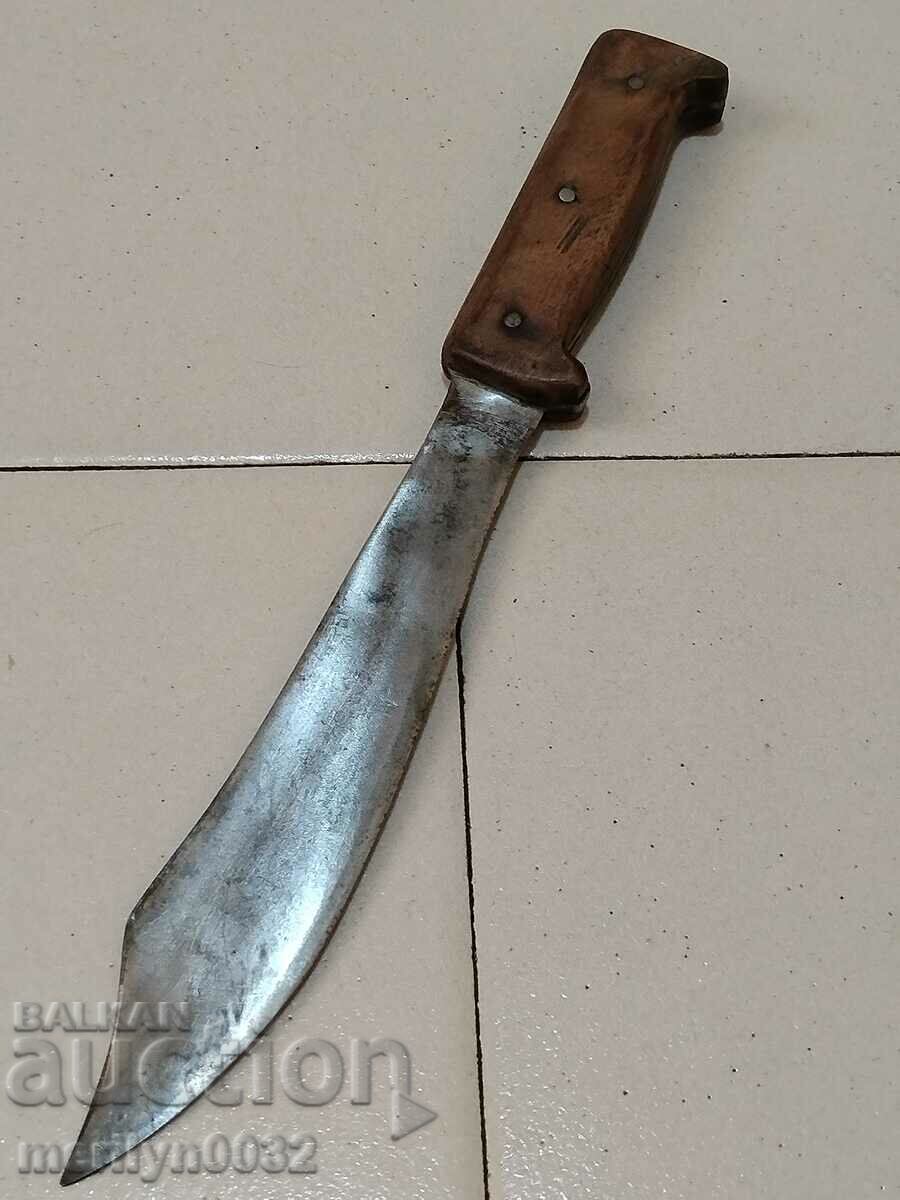 Auction An old butcher's knife without a karakulak Auction An old butcher's knife without a karakulak