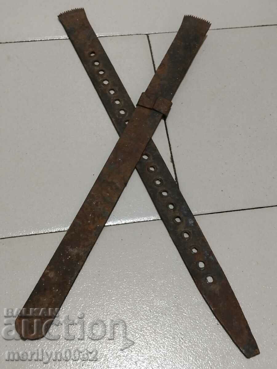 Auction Old wrought yardstick, wrought iron, cloth yardstick, measure Auction Old wrought yardstick, wrought iron, cloth yardstick, measure