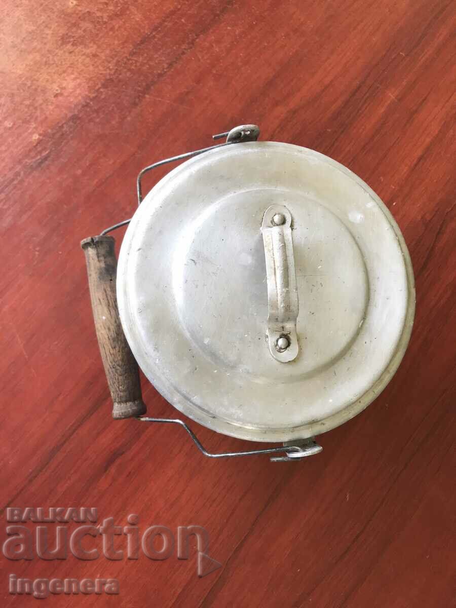 DISH SOLID ALUMINUM BOILER ANTIQUE BULGARIA - 7 DISH SOLID ALUMINUM BOILER ANTIQUE BULGARIA - 7