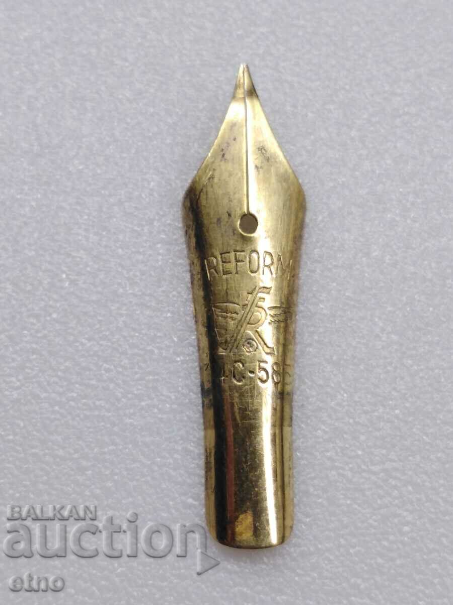 "REFORM" GOLD-585,14 καράτια, GOLD PEN NIB