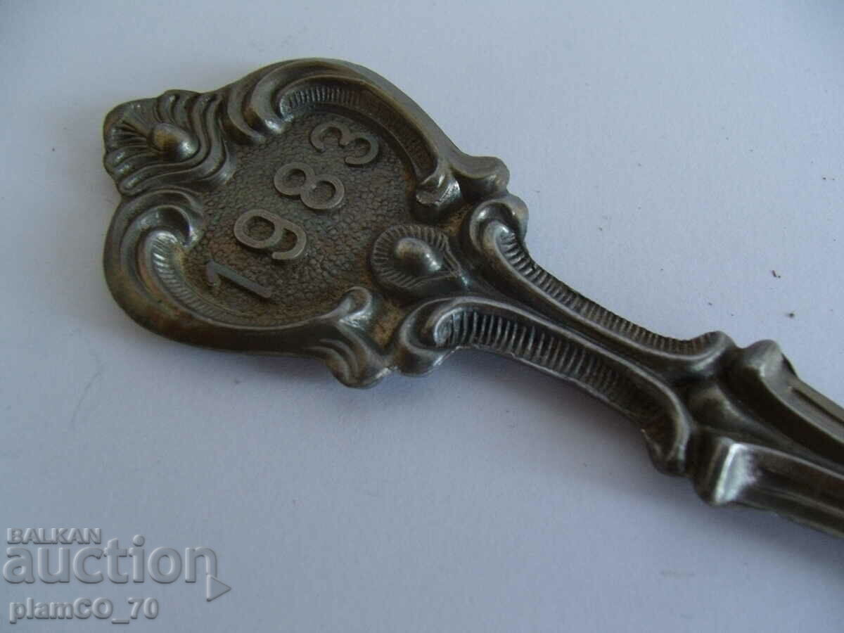 Delivery of No.*7677 old metal / pewter spoon with stand Delivery of No.*7677 old metal / pewter spoon with stand
