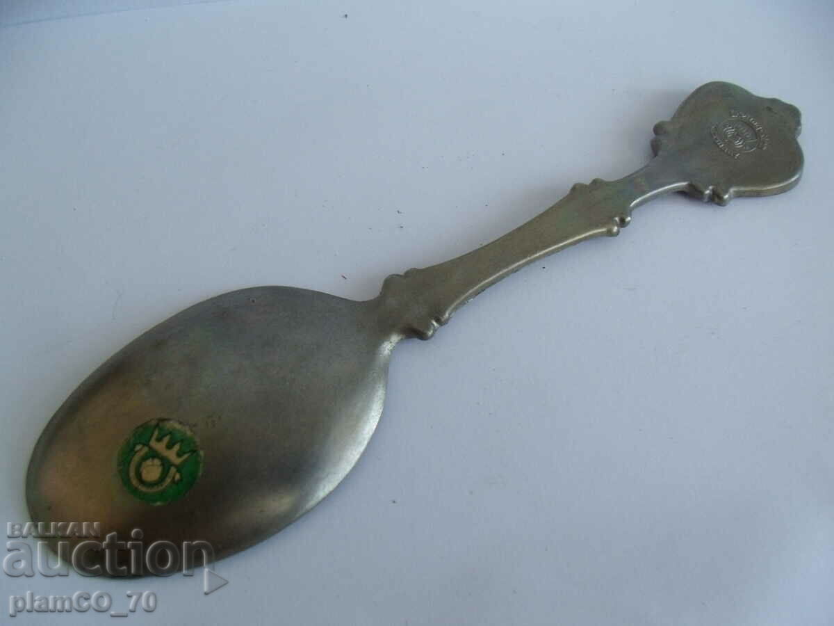 No.*7677 old metal / pewter spoon with stand - 5 No.*7677 old metal / pewter spoon with stand - 5