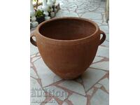 OLD LARGE CLAY POT