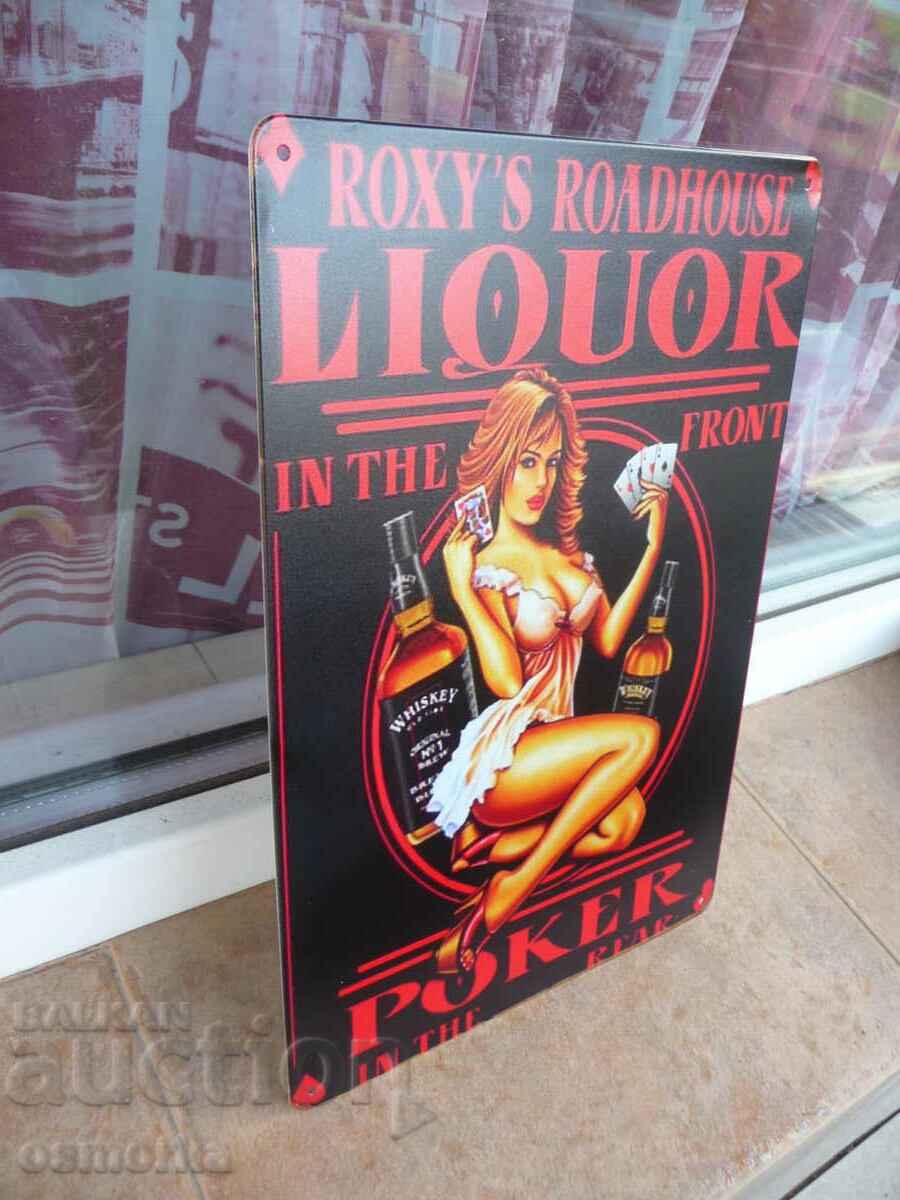 Placă de metal erotică jocuri de noroc poker lichior whisky presa de cazinou cu preț 18.00 BGN | € 9.20