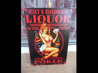 Metal sign erotica gambling poker liquor whiskey casino press