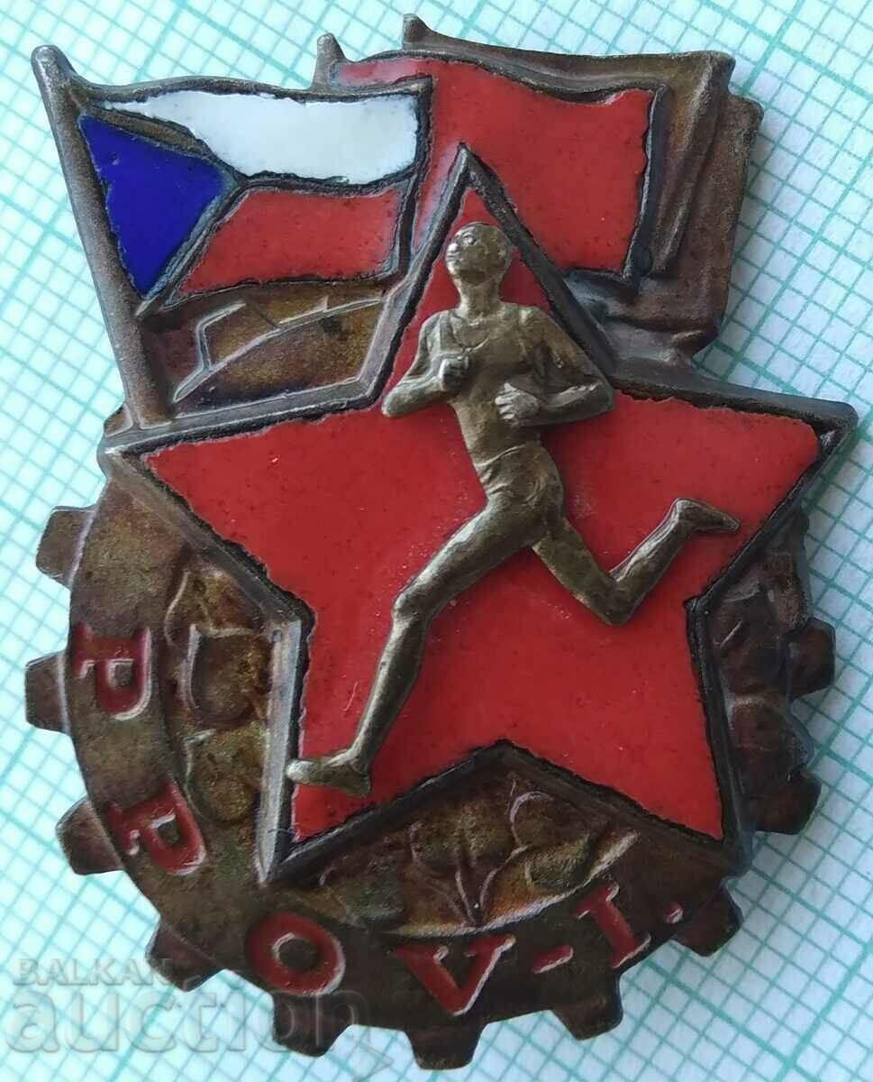 16954 Badge - Czechoslovakia - bronze enamel