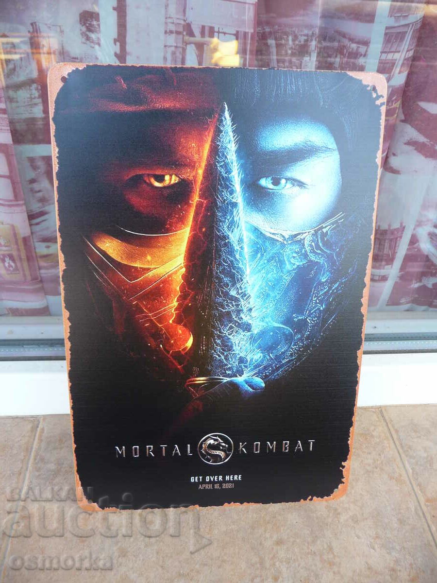 Placă de metal Mortal Kombat joc de film acțiune armă de tragere