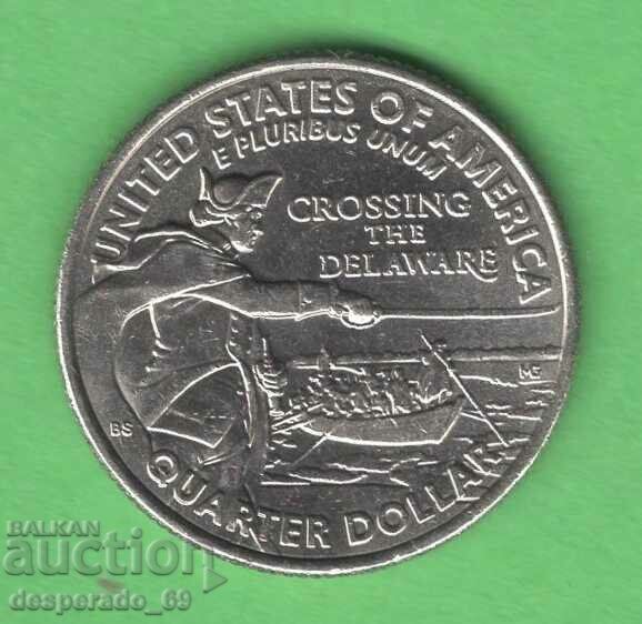 (¯`'•.¸ 25 cents 2021 D USA (Crossing the Delaware)