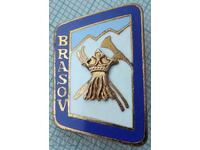 16975 Badge - Tourism Brasov Romania - bronze enamel