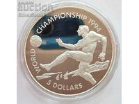 Silver 5 Dollar World Cup 1993 Bahamas