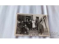 Photo Simitli Officers men and women on stairs of a house 1939