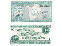 tino37- BURUNDI - 10 FRANC - 1995 - UNC