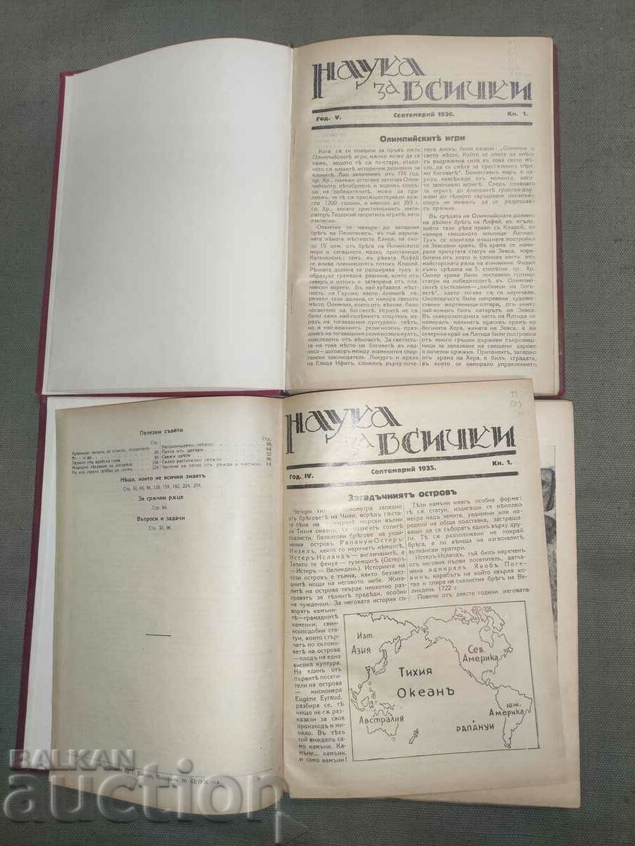 magazine "Science for All" 1933-1937 with price 210.00 BGN | € 107.37 magazine "Science for All" 1933-1937 with price 210.00 BGN | € 107.37