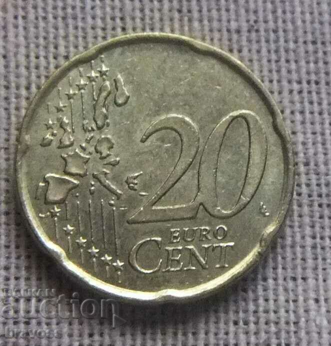 Germany- 20 c 2005 J with price 0.60 BGN | € 0.31